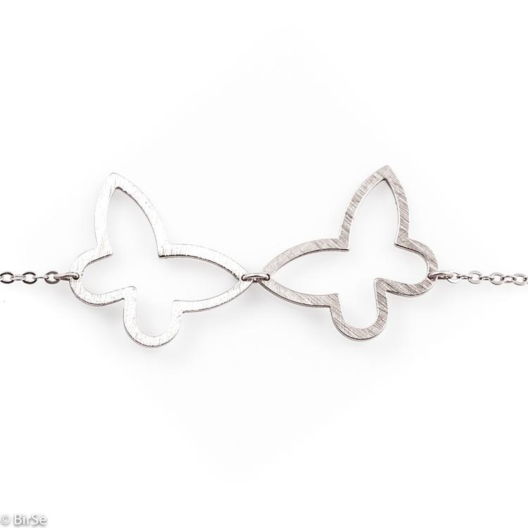 Silver bracelet - Butterflies 