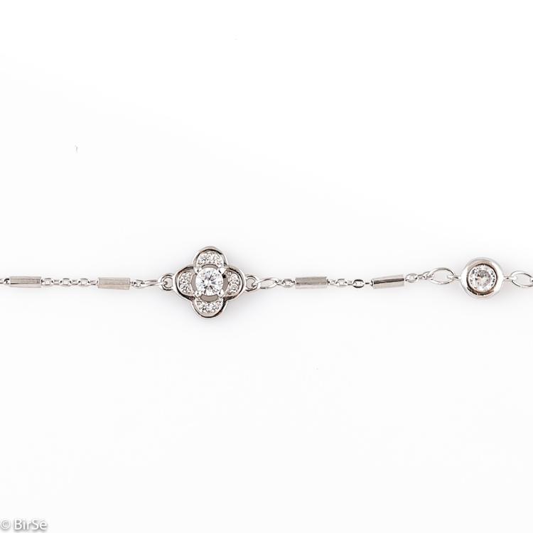 Silver bracelet - Flower 35