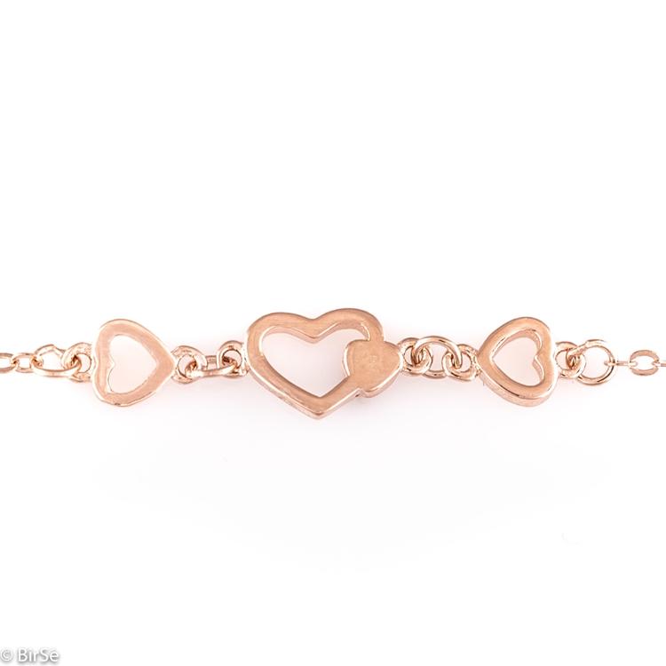 Silver bracelet - Hearts 