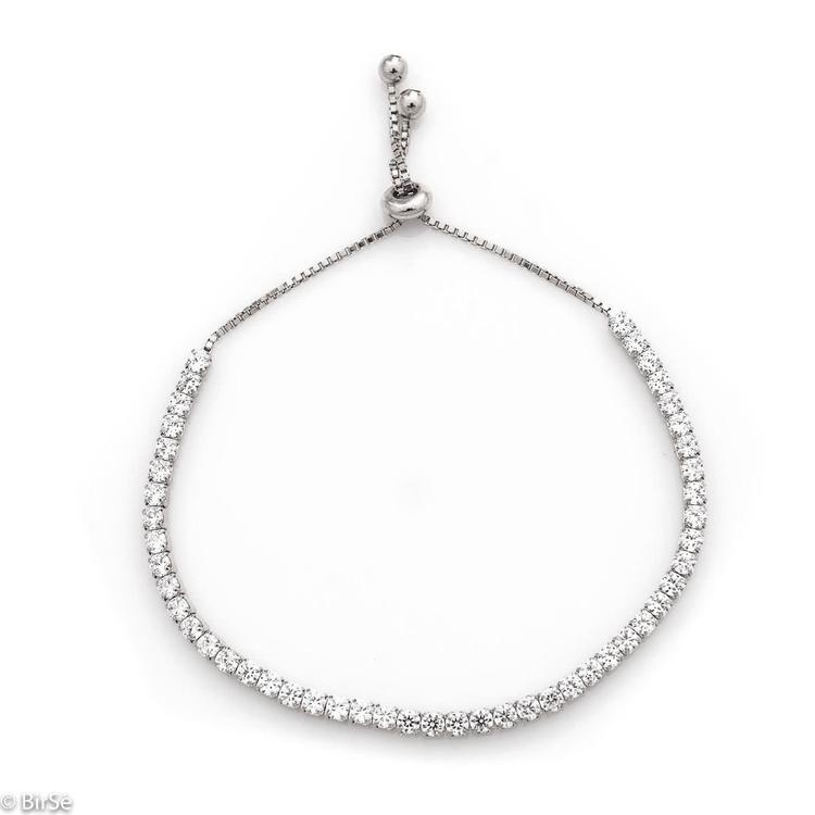 Silver bracelet - Zirconi (large)  