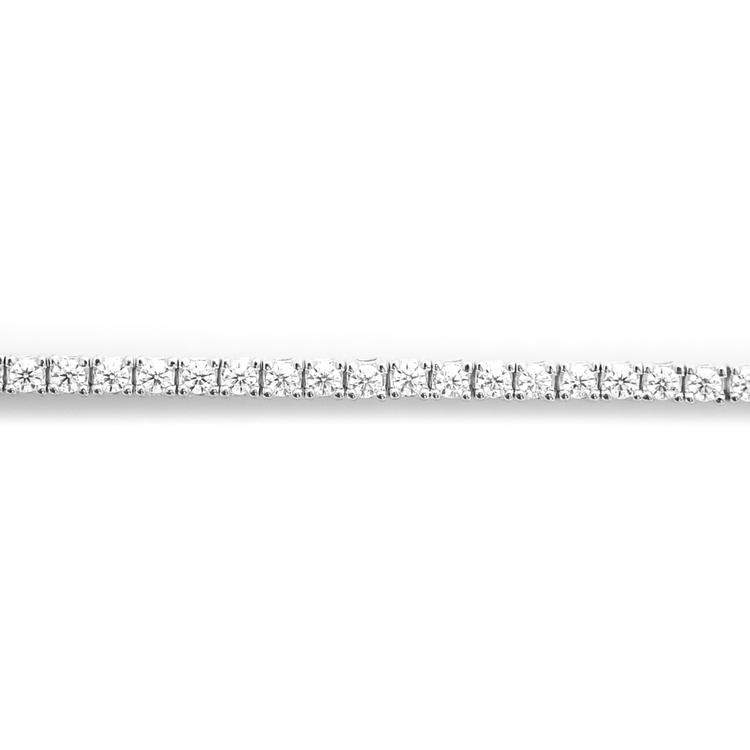 Silver bracelet - Row zircons