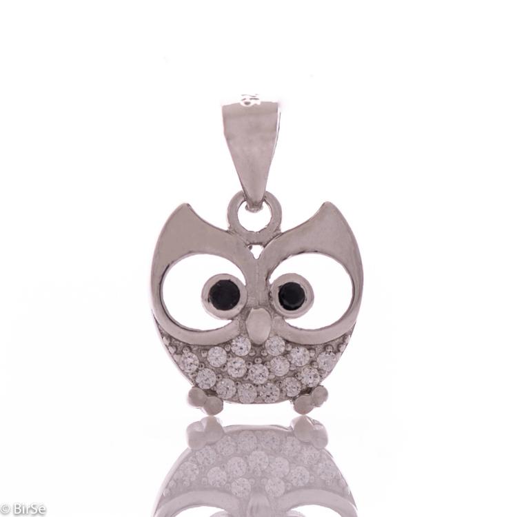 Silver pendant - Owl