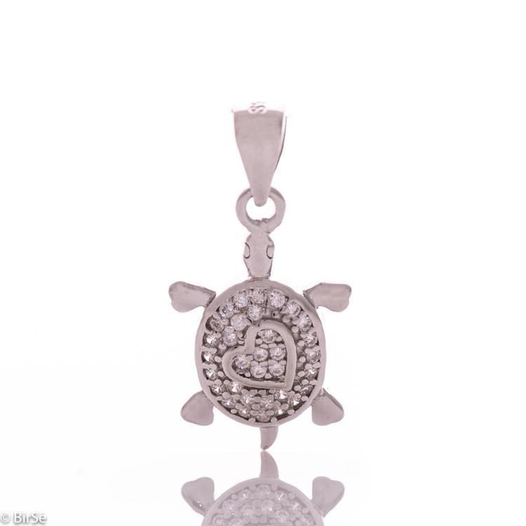 Silver pendant - Turtle