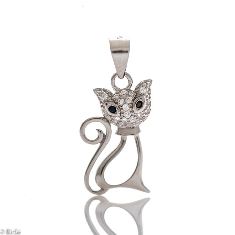 Silver pendant - Kitten