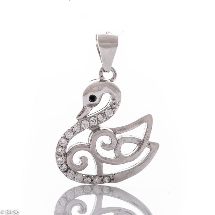 Silver Pendant - Swan