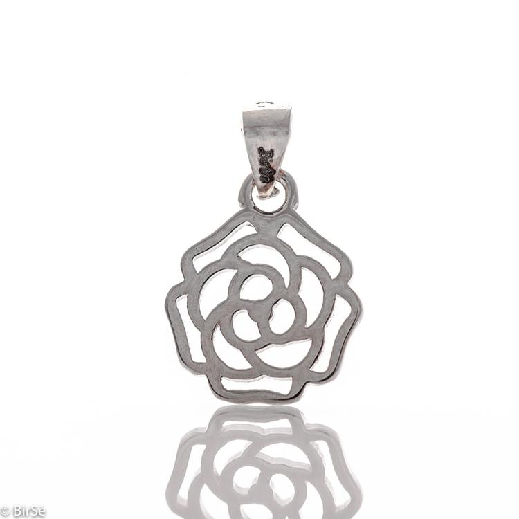 Silver pendant - Rose