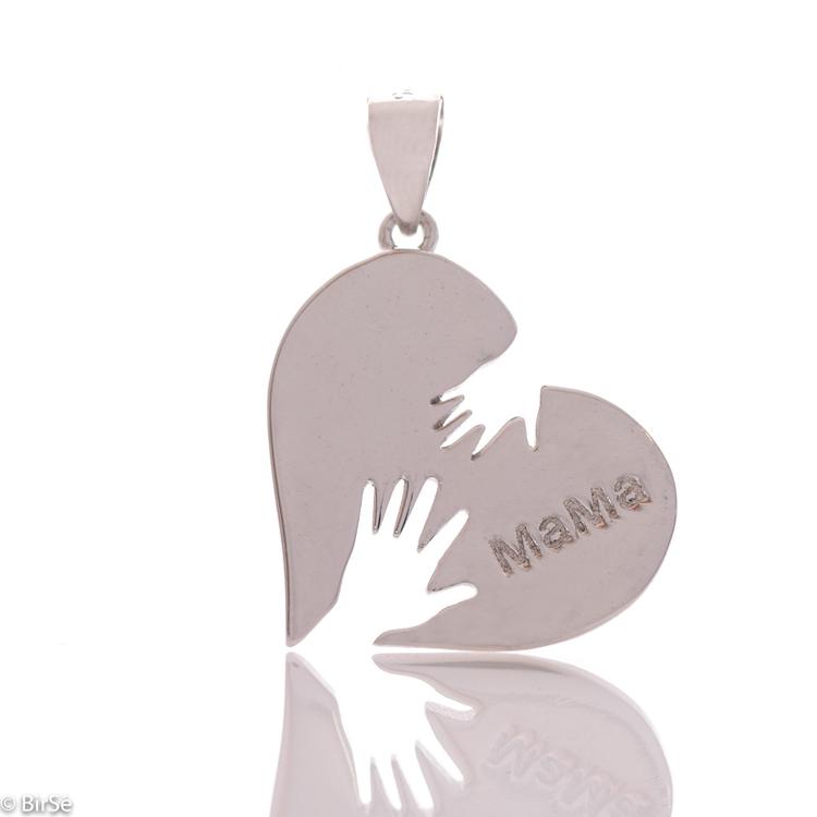 Silver pendant - Mom