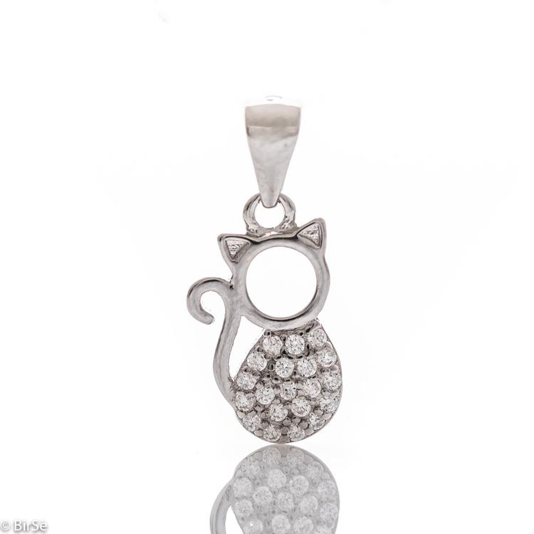 Silver pendant - Kitten