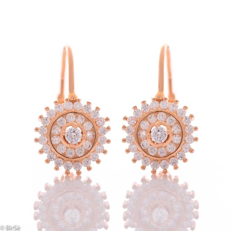 Silver earrings - Charm in Pink