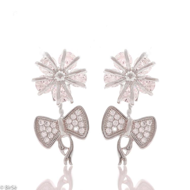 Silver earrings - magic flowers 