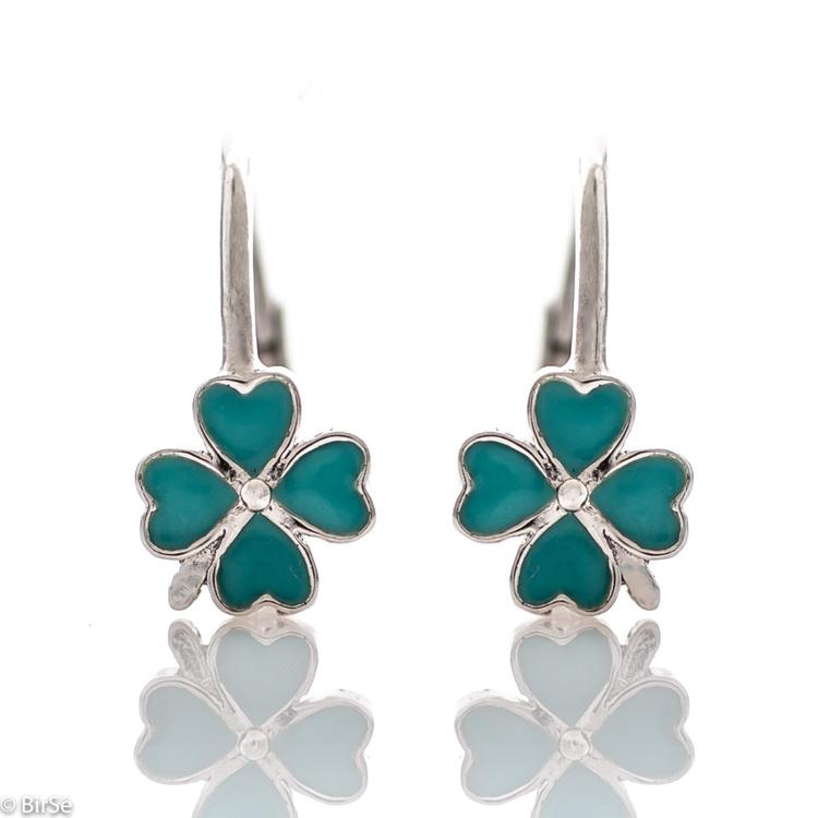 Silver earrings - Clover