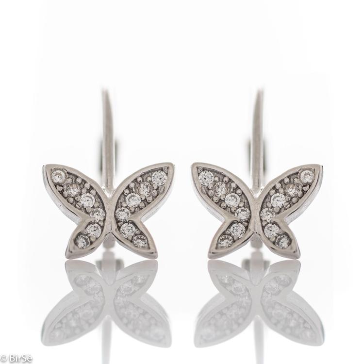 Silver earrings - Butterflies