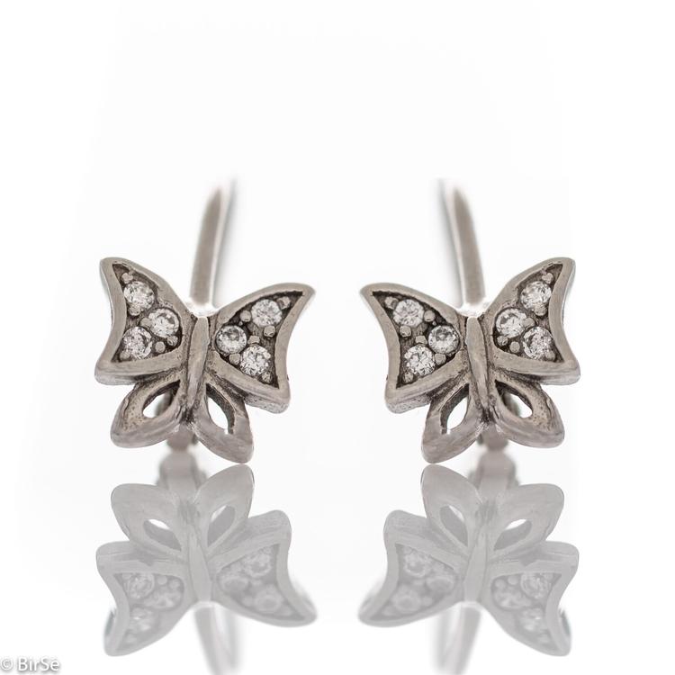 Silver earrings - Butterflies