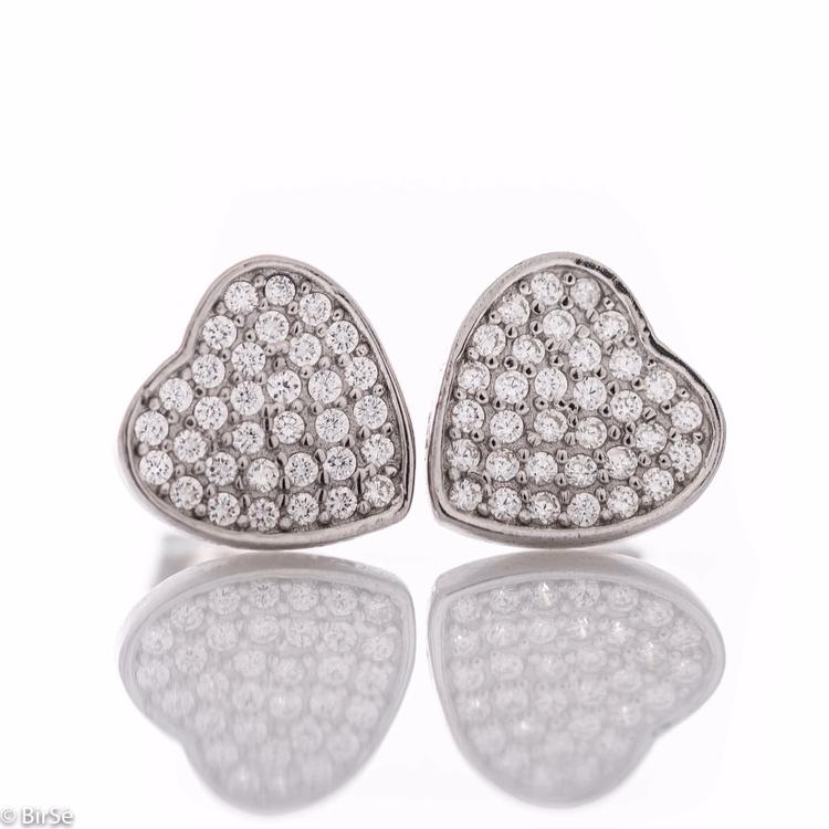 Silver earrings - Hearts