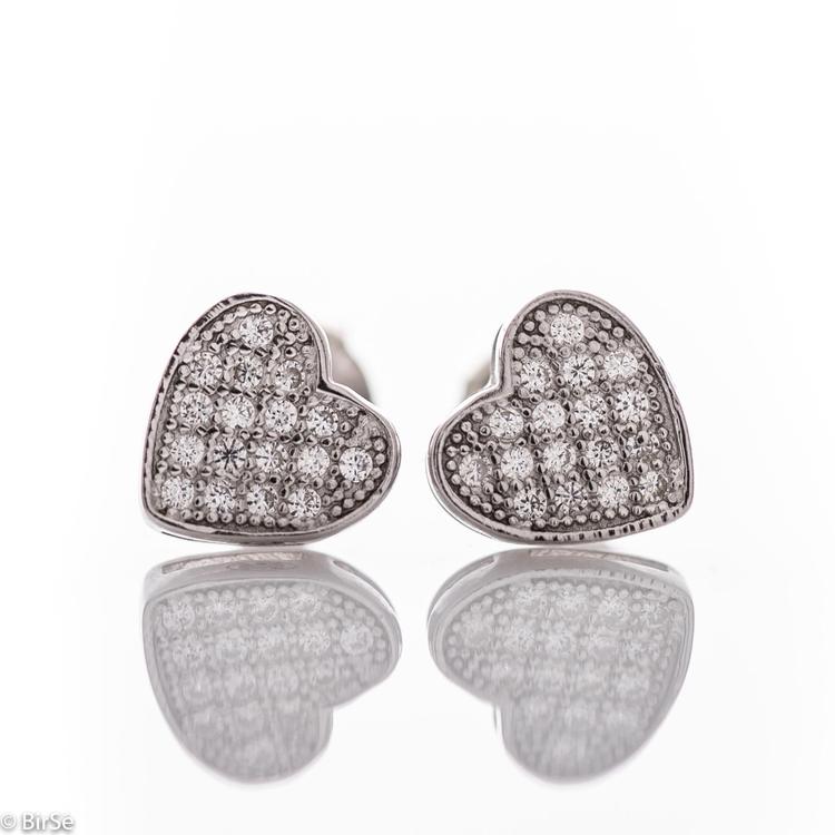 Silver earrings - Heart