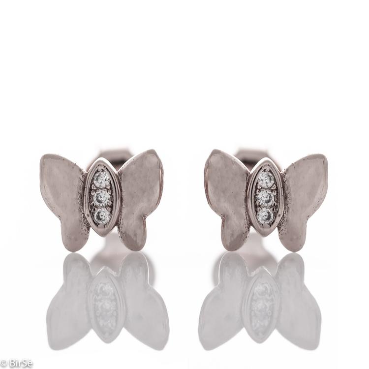 Silver earrings - Butterflies