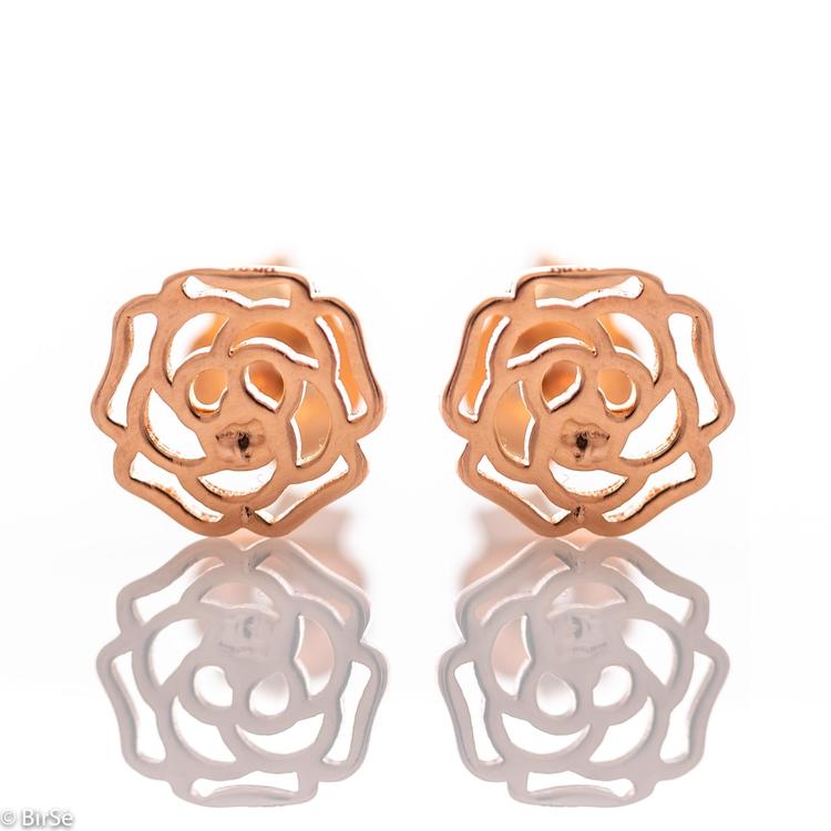 Silver earrings - Roses 