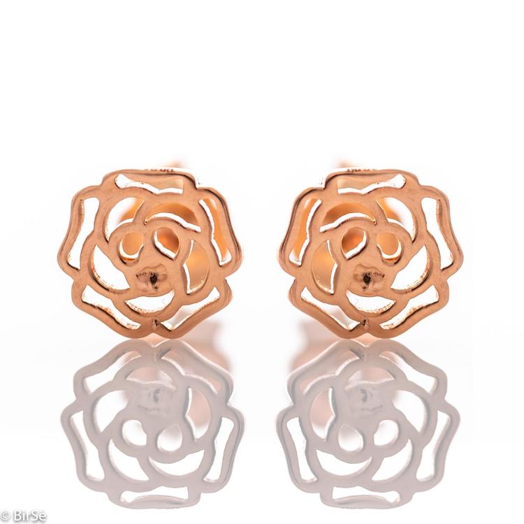 Silver earrings - Roses 