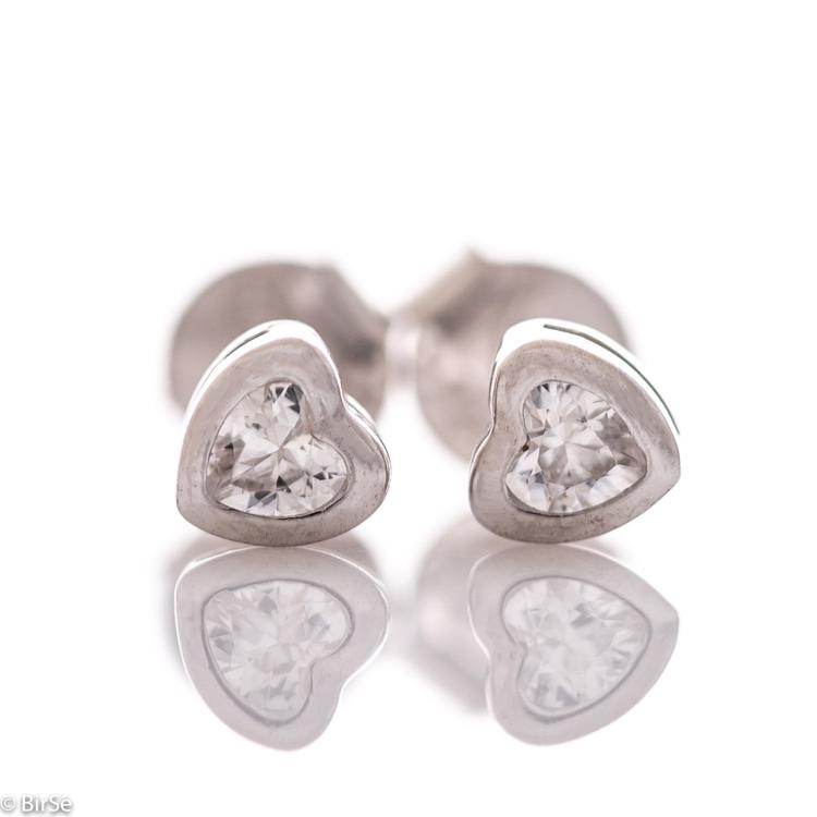 Silver earrings - Hearts