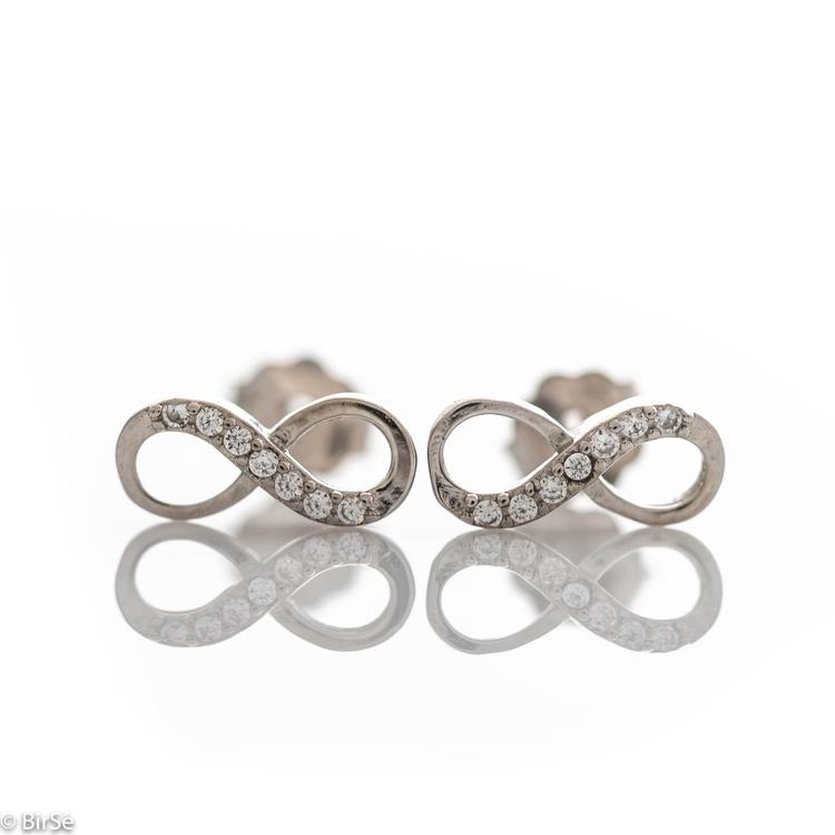 Silver earrings - Infinity