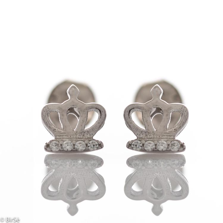 Silver earrings - Crowns