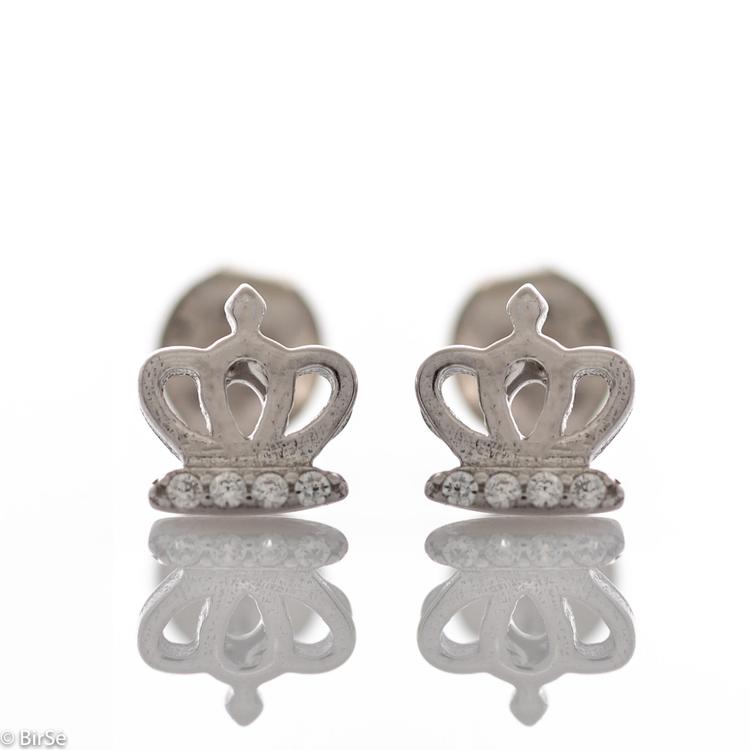 Silver earrings - Crowns