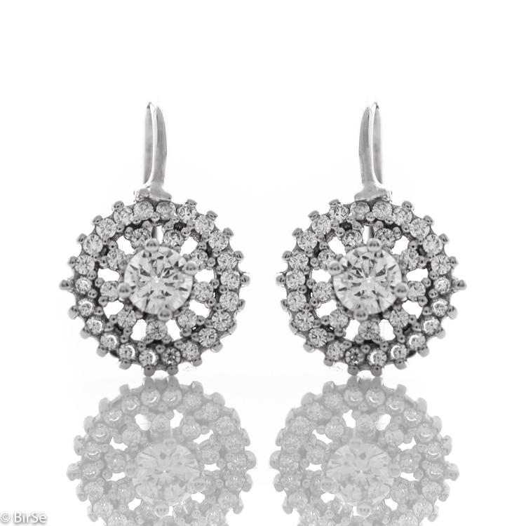 Silver earrings - Zirconi