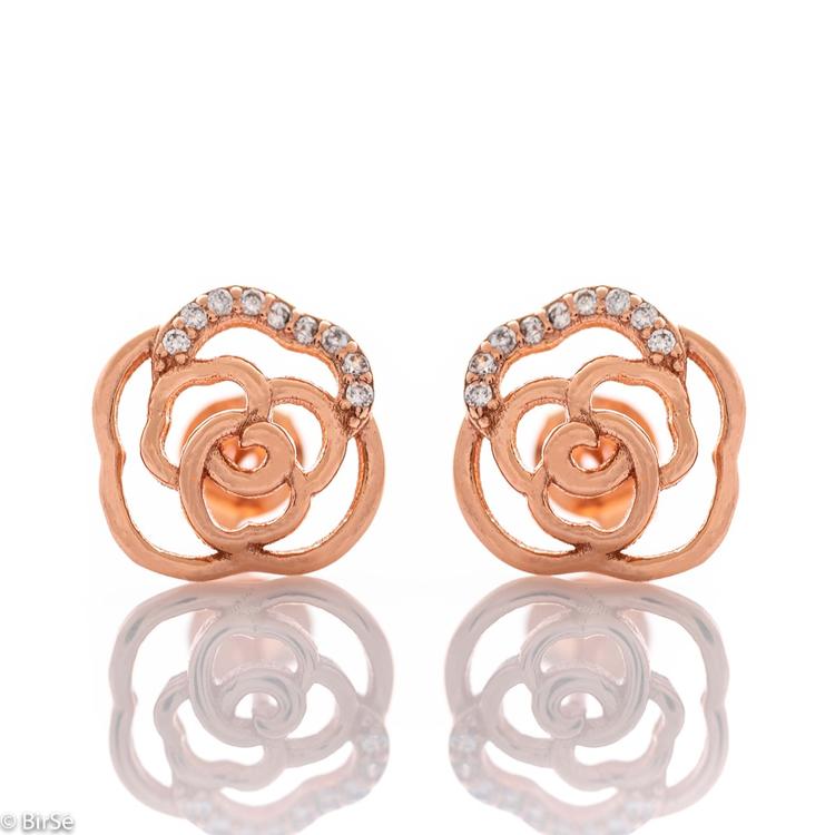 Silver earrings - Roses