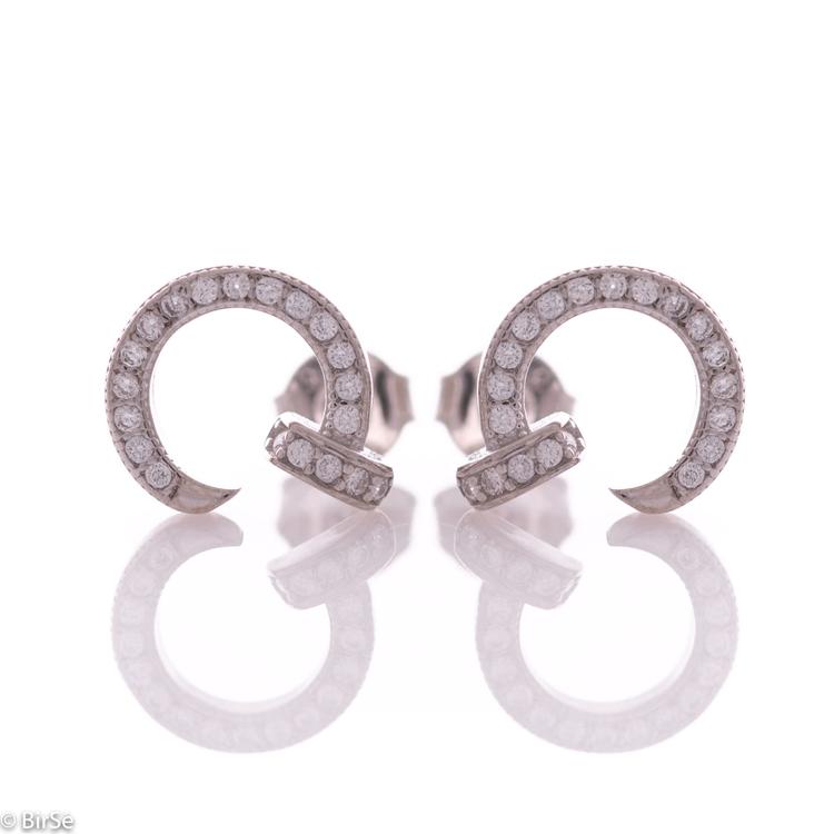 Silver earrings - Nails