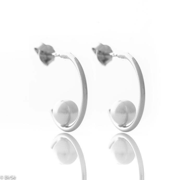 Silver earrings - Pearls