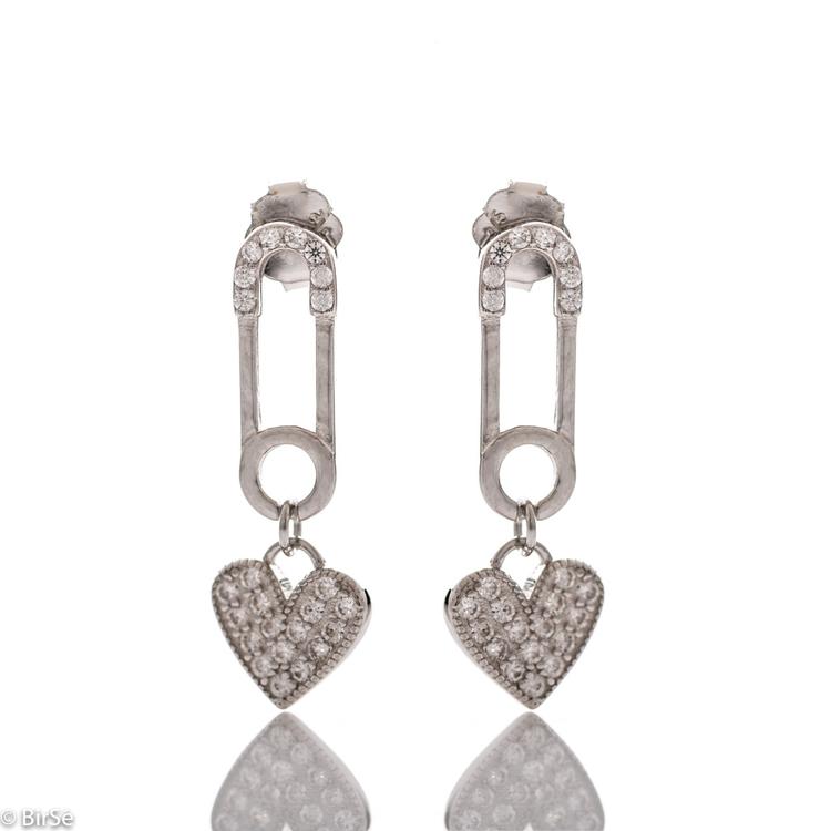 Silver Earrings - Hearts