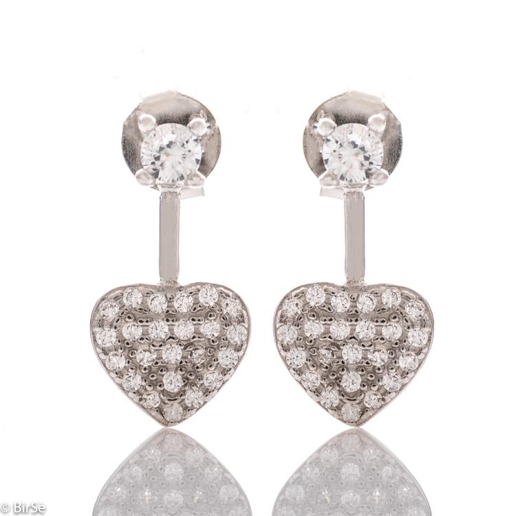 Silver earrings - Hearts