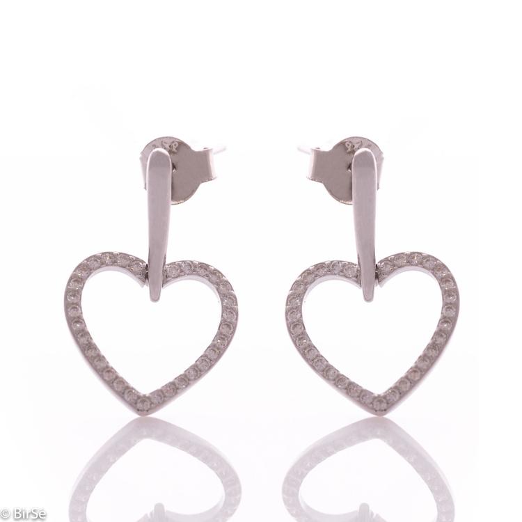 Silver Earrings - Hearts