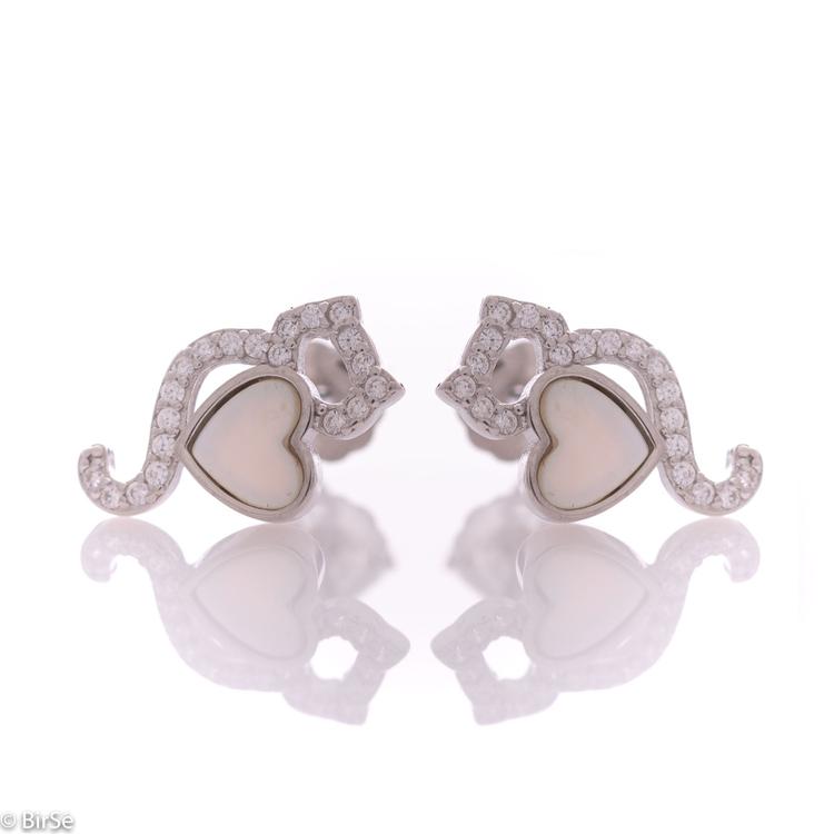 Silver earrings - Kitten