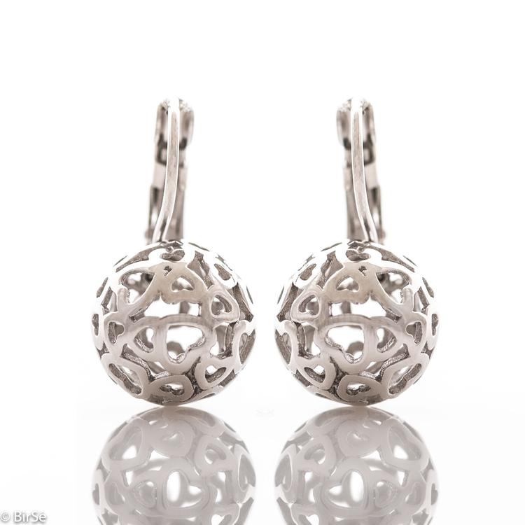 Silver earrings - Balls