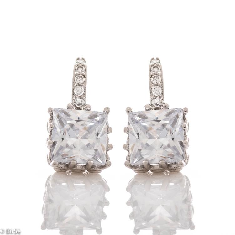 Silver earrings - Zirconi