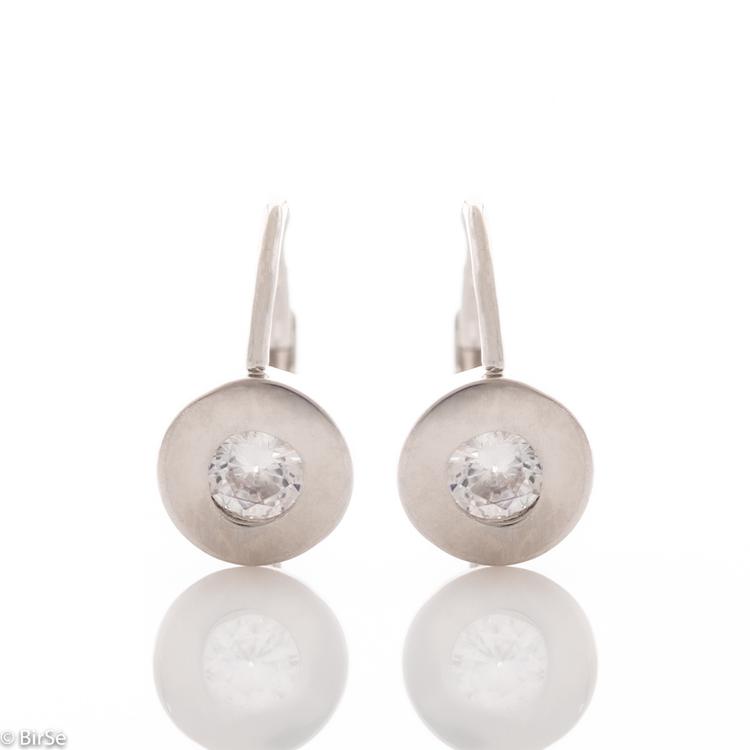 Silver earrings - Zirconi