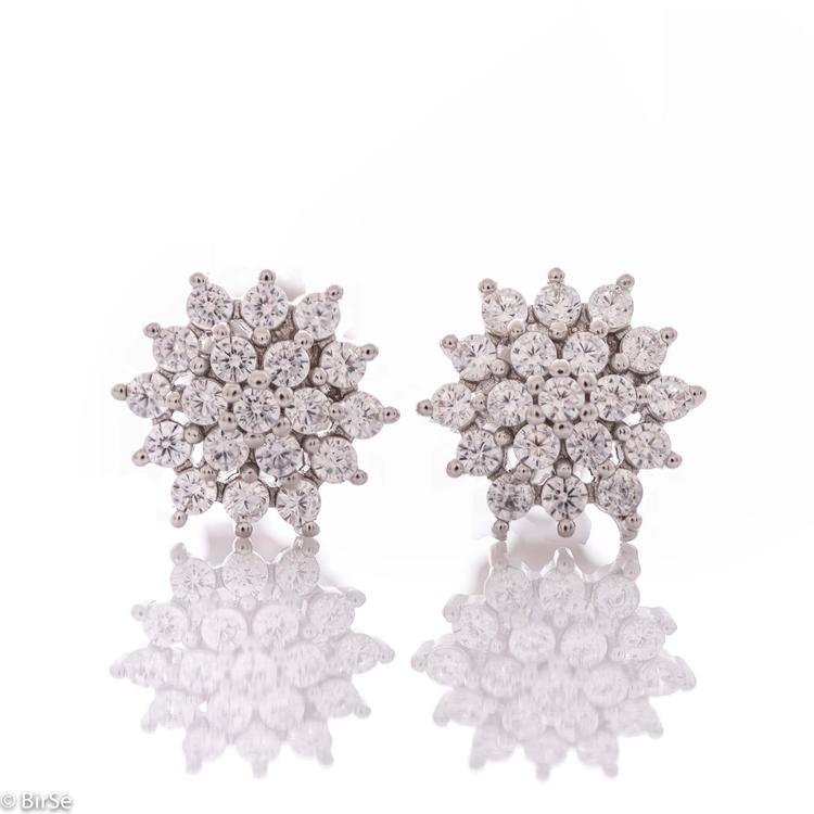 Silver earrings - Zirconi