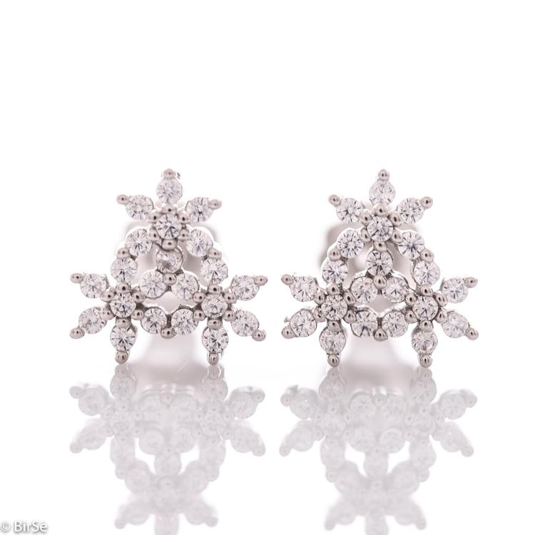 Silver earrings - Zirconi