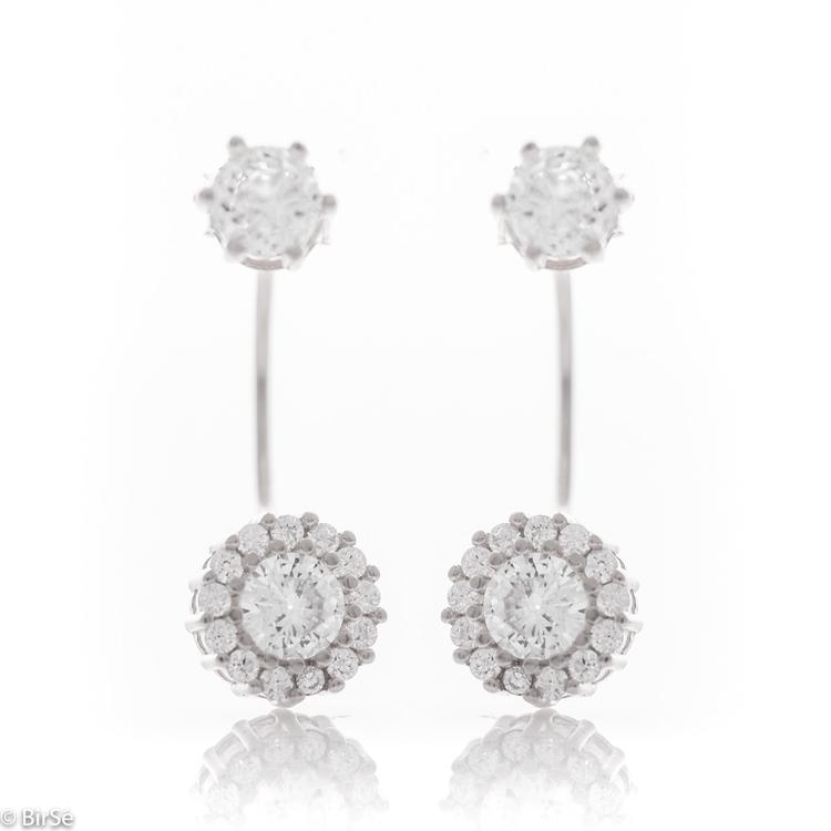 Silver earrings - Zirconi