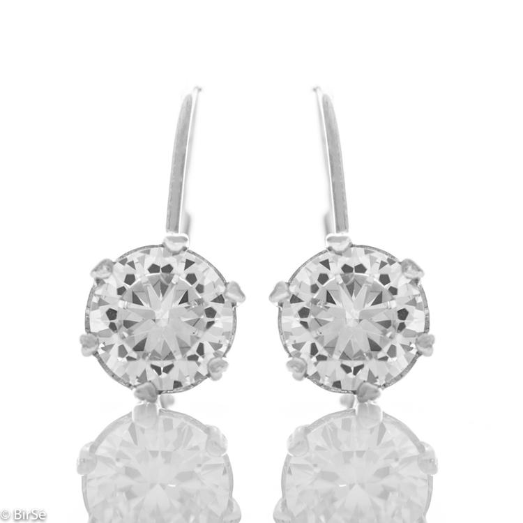 Silver earrings - Zirconi