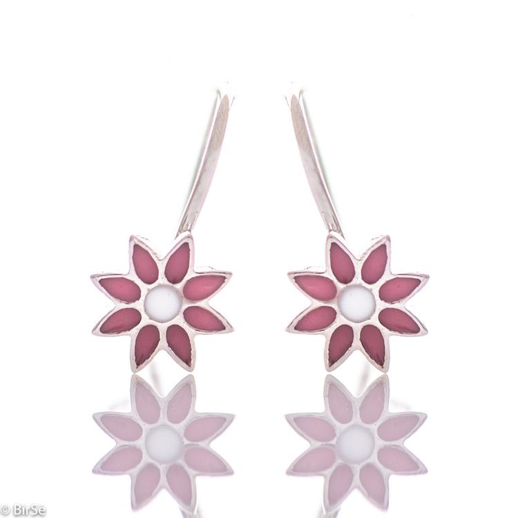 Silver earrings - Flowers