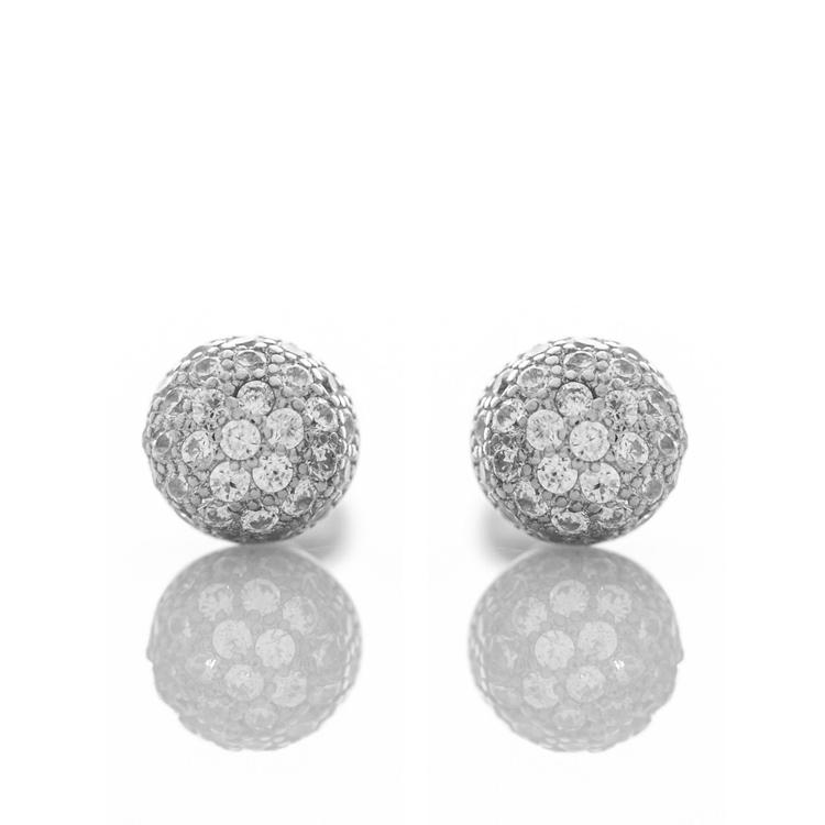 Silver Earrings - Ball of Screw