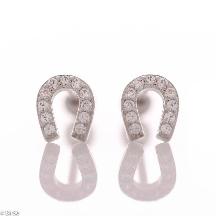 Silver earrings - Horseshoes 