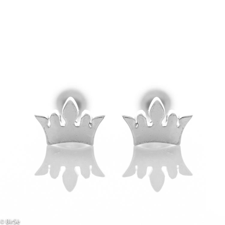 Silver earrings - Crowns 