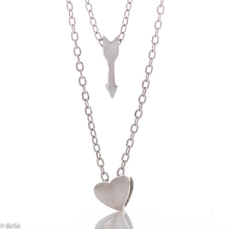 Silver necklace - Double