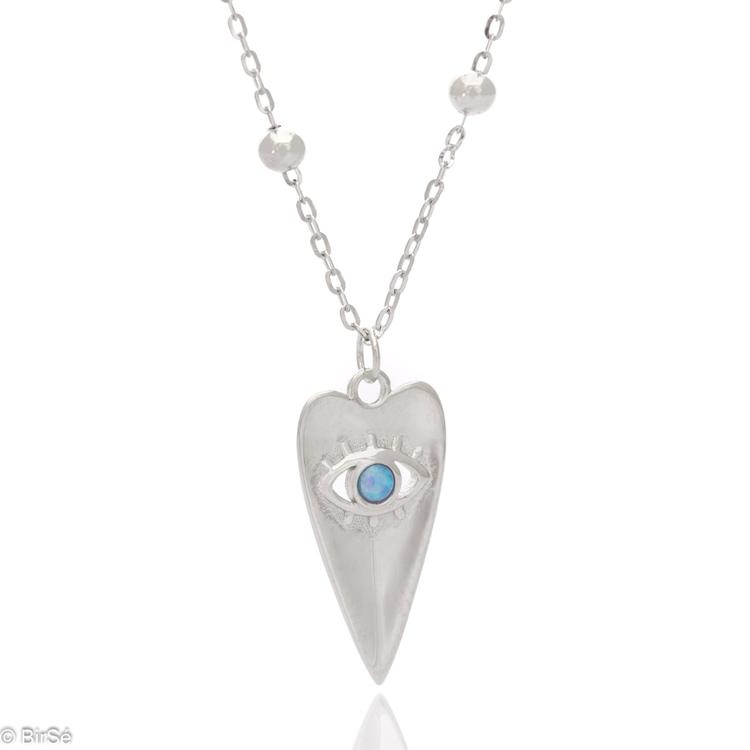 Silver Necklace - Blue Eye