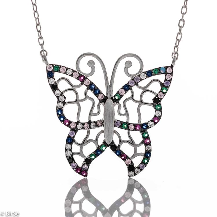 Silver necklace - Butterfly 