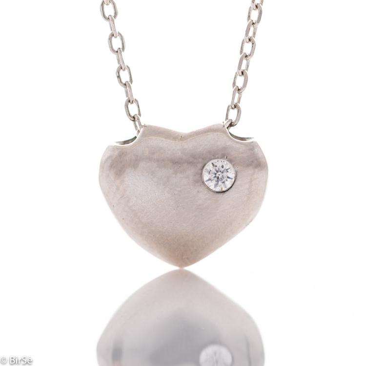 Silver necklace - Heart