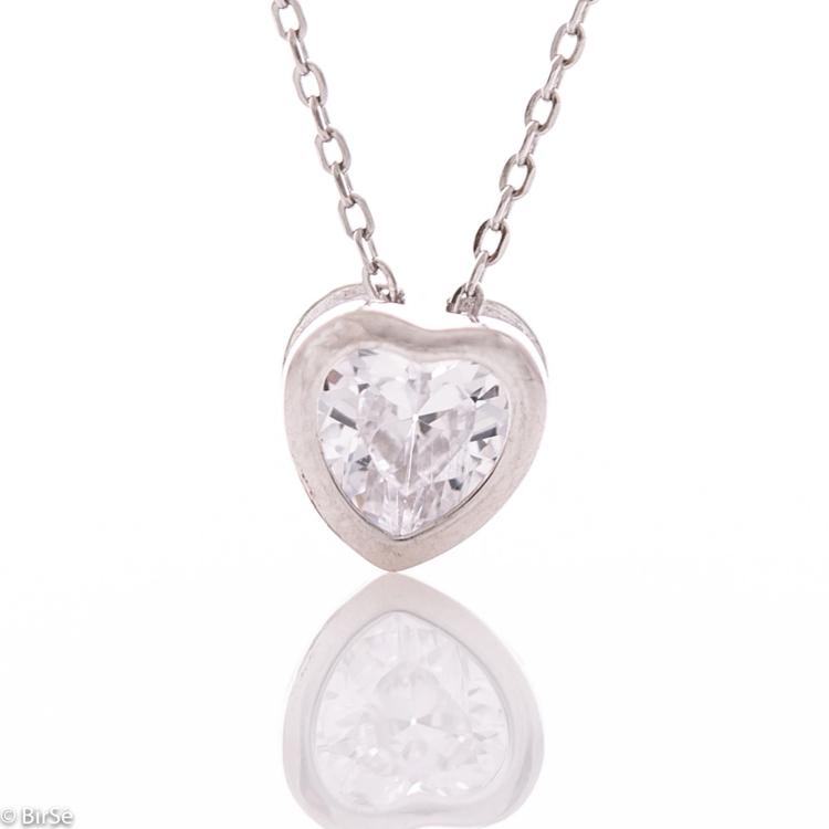 Silver Necklace - Heart